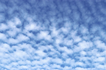 sky with fleecy clouds