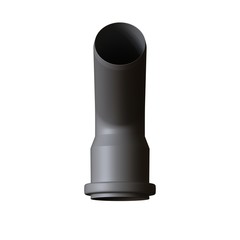 Plastic sewer pipe grey on white background, isolated. 3D rendering of excellent quality in high resolution. It can be enlarged and used as a background or texture.