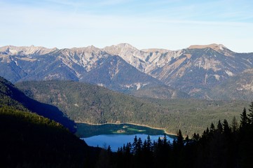 Lake in the Alps mountains