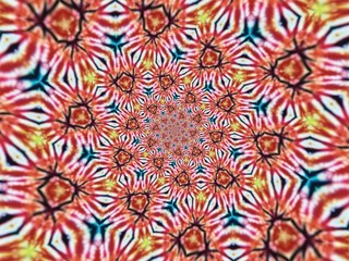 Colorful digital graphic kaleidoscope symmetry mandala style in laser light trial pattern, Tie Dye , spiderweb art background for art projects, banner, business, card,  template