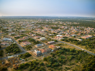 Obraz premium aerial gaborone city residential area