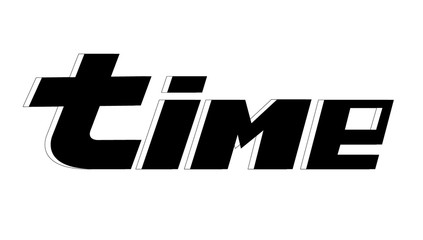 time lettering vector illustration isolated