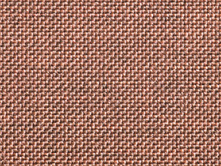 Brown linen texture as background. Bronze fabric backdrop. Cloth shot wallpaper. Bright glossy cloth on pattern. Dark synthetic material upholstery chair 
