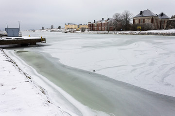 Obraz premium Helsinki, Finland. Walls and fortifications of the fortress island of Suomenlinna. A World Heritage Site since 1991