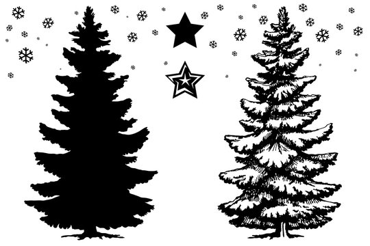 Christmas tree set design template