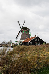 Windmills in Zaandam Zaanse Schans village