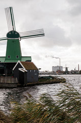 Windmills in Zaandam Zaanse Schans village