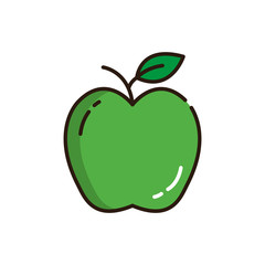 Isolated apple icon fill vector design