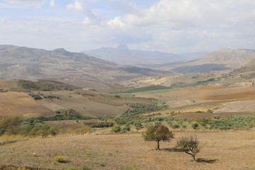 Paesaggi di campagna in Sicilia