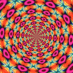 Colorful digital graphic kaleidoscope symmetry mandala style in laser light trial pattern, Tie Dye , spiderweb art abstract background for art projects, banner, business,   card, 3D, template