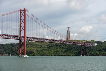 The 25 April Bridge in Lisbon, Portugal