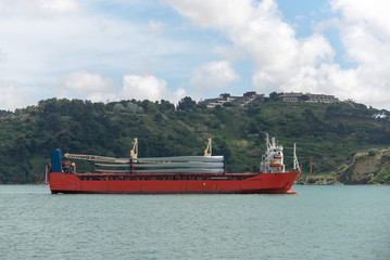 Vessel carring blades for a windmill