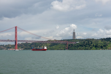 The 25 April Bridge in Lisbon, Portugal