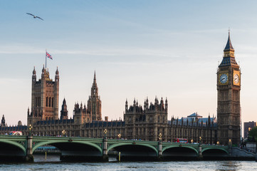Fototapeta na wymiar Big Ben and House of Parliament in London
