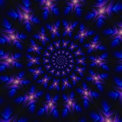 Colorful digital graphic kaleidoscope symmetry mandala style in laser light trial pattern, Tie Dye , spiderweb art abstract background for art projects, banner, business,   card, 3D, template