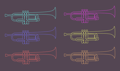 trumpet contour different color set