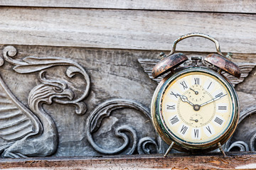 Detail old alarm clocks