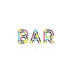Bar Word Color Dots Font