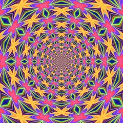 Colorful digital graphic kaleidoscope symmetry mandala style in laser light trial pattern, Tie Dye , spiderweb art abstract background for art projects, banner, business,   card, 3D, template