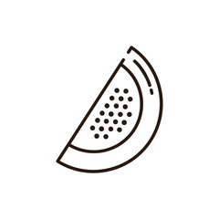 Isolated watermelon icon line vector design