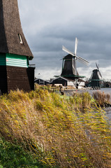 Windmills in Zaandam Zaanse Schans village