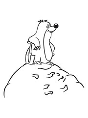 Maulwurf erde Maulwurfhügel witzig gross garten süss niedlich tier graben erdhaufen cartoon einfarbig