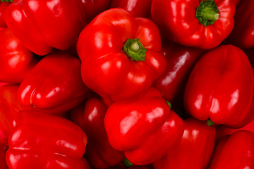 Fresh red bell pepper background.