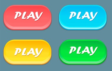 user interface play buttons set