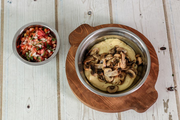 Fondue de champiñones