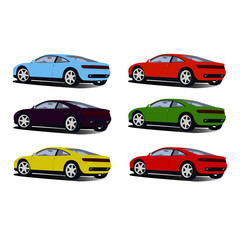 sport car different color set