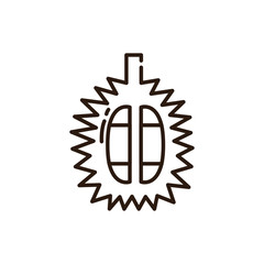 Isolated jack fruit icon line vector design