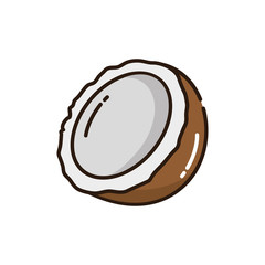Isolated coconut icon fill vector design