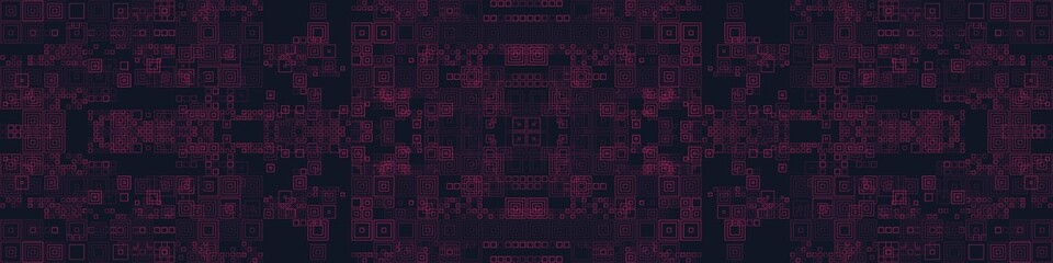 Fototapeta premium Abstract Symbols Random Distributed Pattern Computational Generative Art background illustration