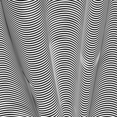 Abstract wavy background, optical art, opart striped