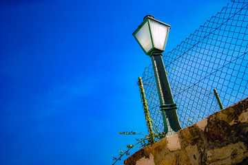 old street lamp on the wall, Adriatic coast