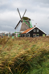 Windmills in Zaandam Zaanse Schans village