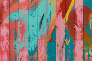 texture of painted boards with variegated paint
