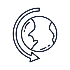 Isolated world sphere line vector design