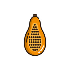 Isolated papaya icon fill vector design
