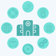 Hospital vector icon sign symbol
