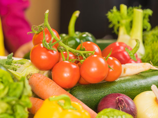 Many healthy colorful vegetables