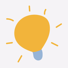 Light bulb vector icon, fresh idea, thinking, lamp.