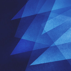 Plakat Abstract blue and black background with texture and triangle shapes layered in modern art style geometric pattern