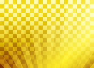 背景：市松模様 シンプル 金 ゴールド グラデーション 集中線 放射