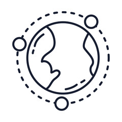 Isolated world sphere line vector design