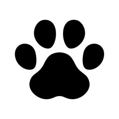 dog paw footprint icon vector french bulldog cartoon symbol character illustration design © CNuisin