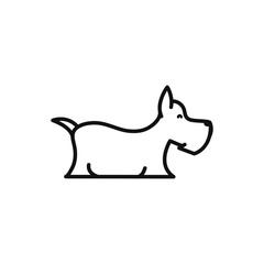 Isolated dog icon line vector design