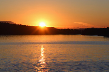 Fototapeta premium Sunset over sea