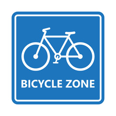 Bicycle zone sign
