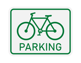 Road sign. Bicycle parking